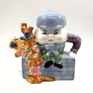 Humpty Dumpty Teapot Ceramic Decorative Collectible Vintage FEITX Nursery Rhyme